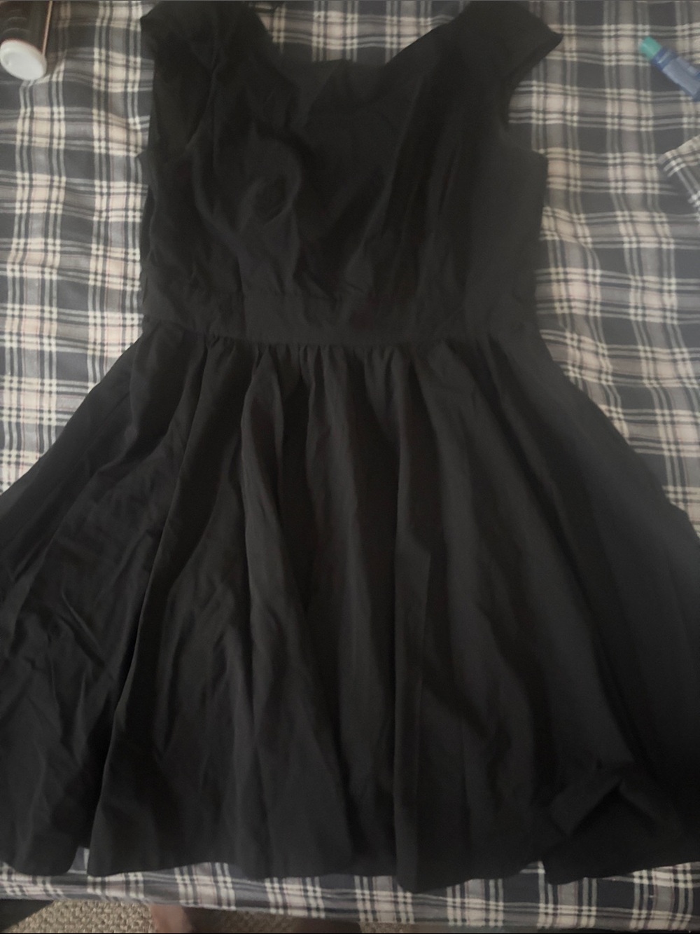 Classic Black Sleeveless Fit & Flare Dress